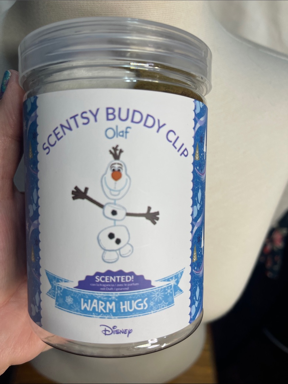 Scentsy Olaf Buddy Clip - White, Blue, Accents smells wonderful BNWT